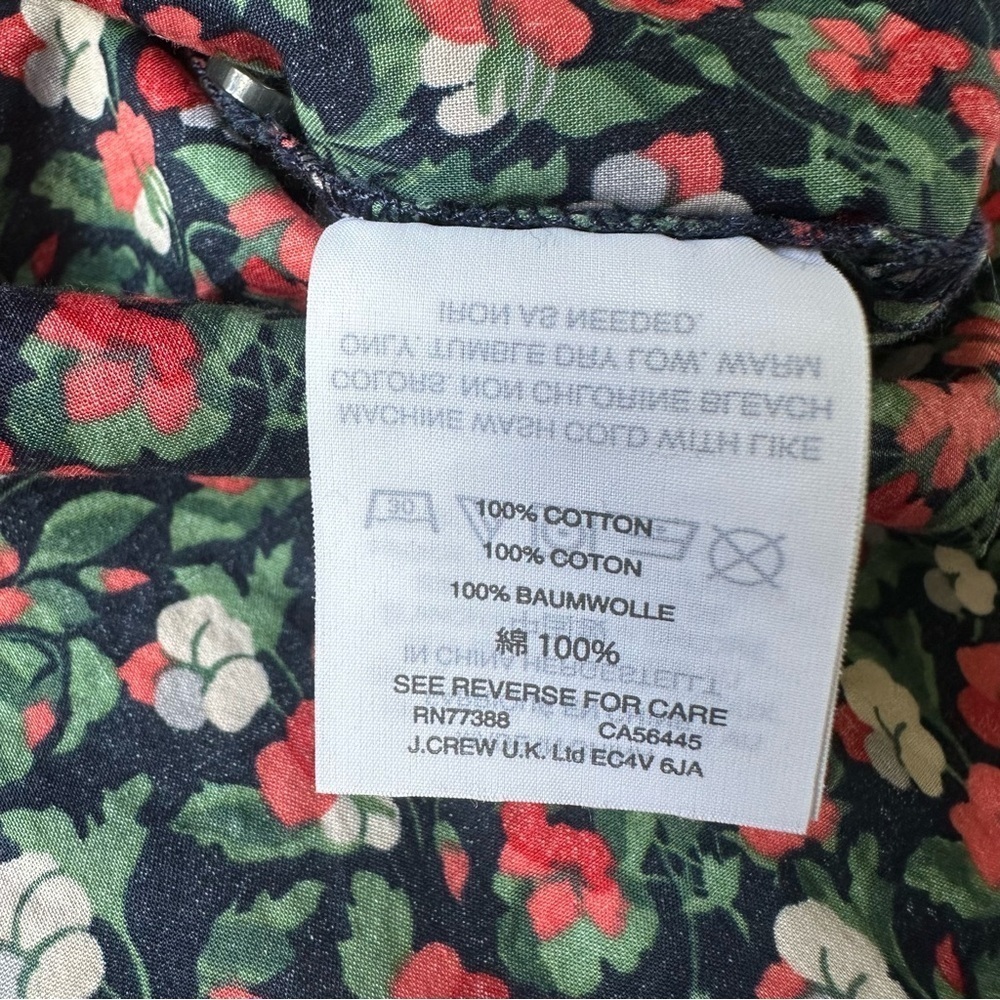 J. Crew Liberty Fabric Sarah Floral Shirt Sz 6 - Picture 6 of 12